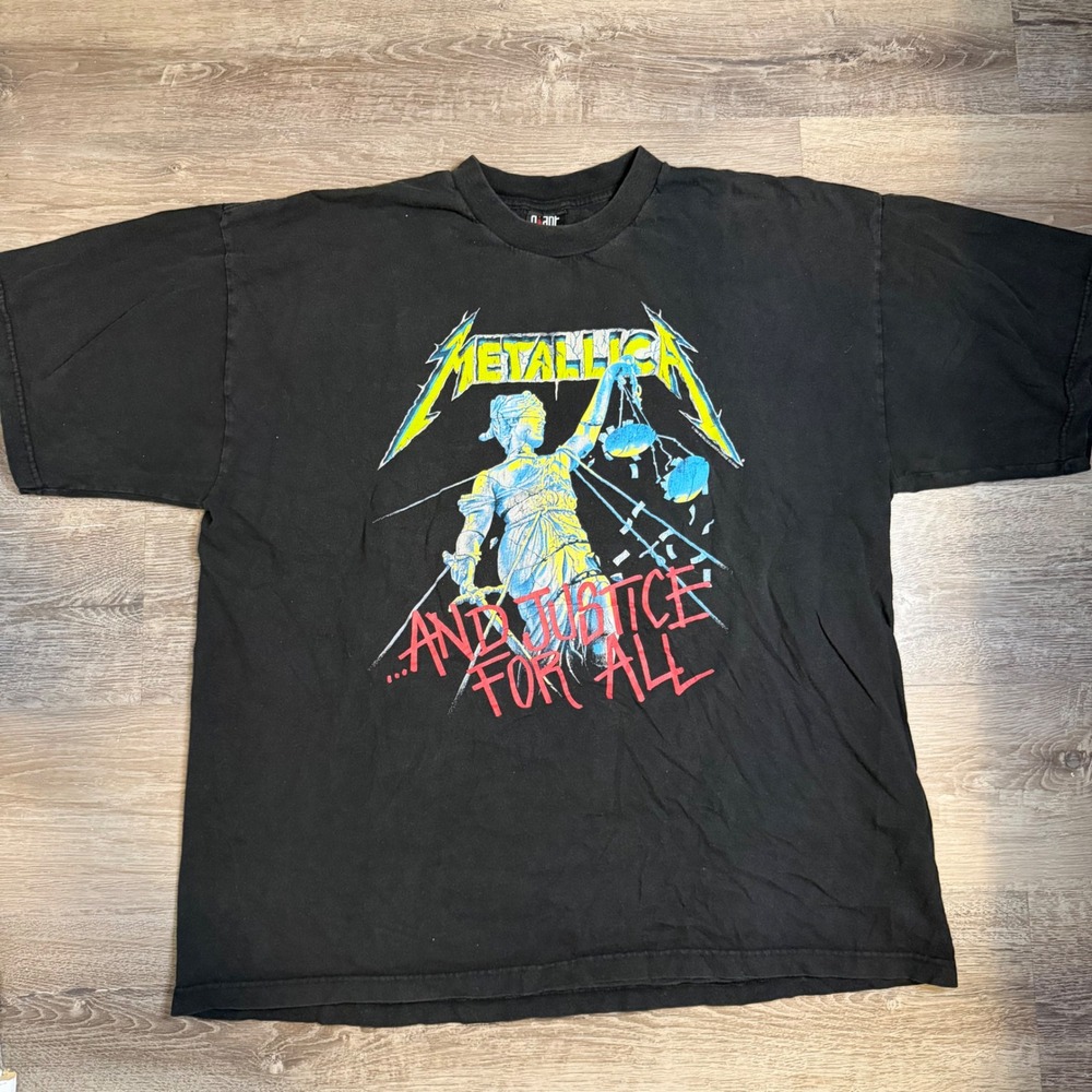 Vintage 1994 Metallica And Justice For All Giant Tag Shirt XXL Black Origional